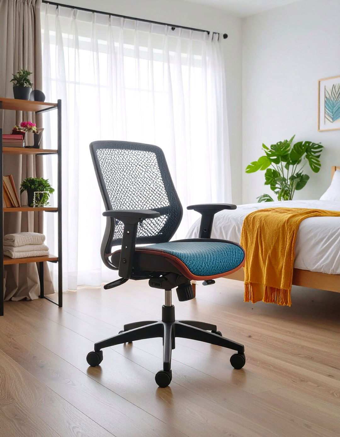 Bedroom Office Compact Ergonomic Chair Choice - 20 Bedroom Office Ideas