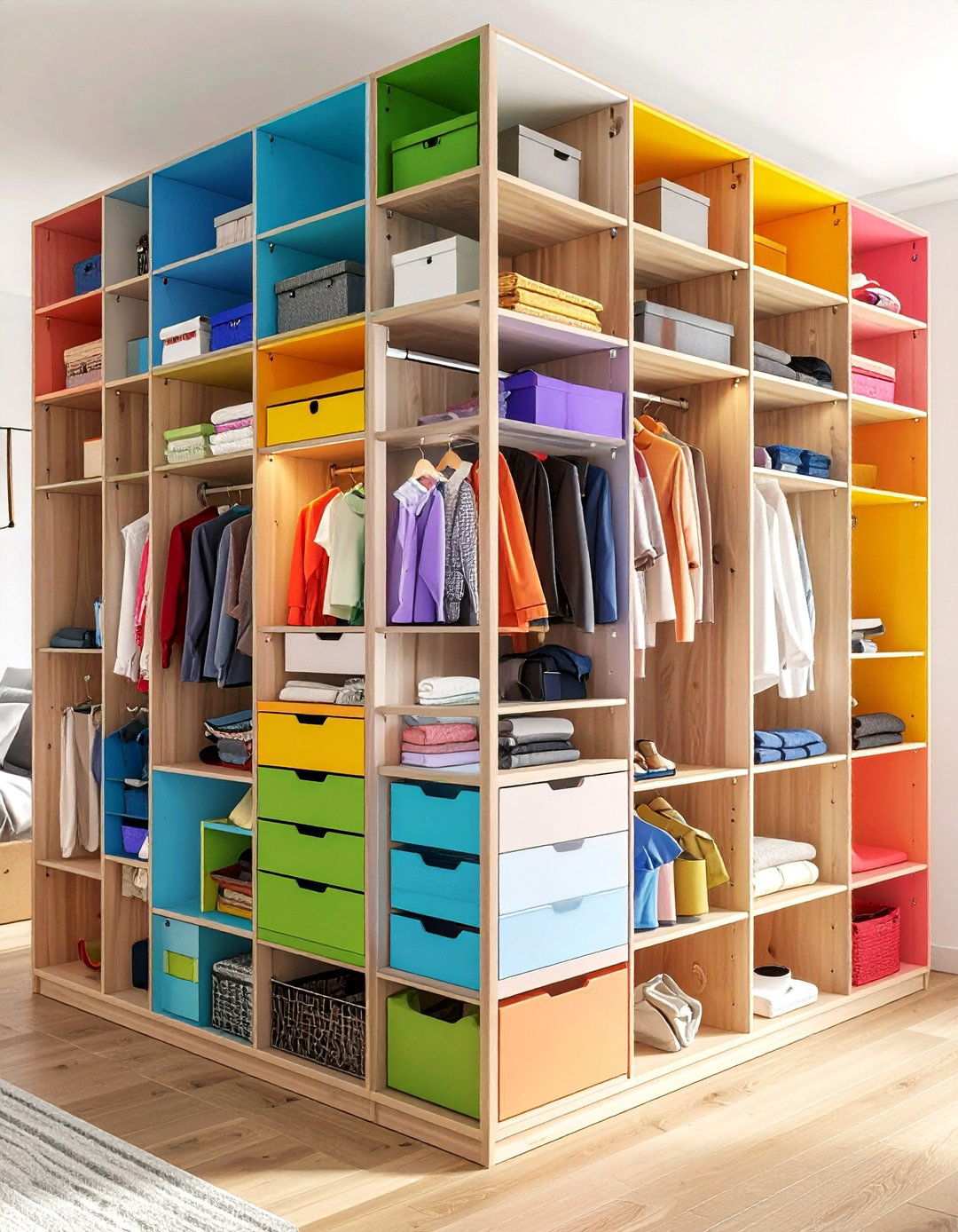 Bedroom Storage Modular Cube Closet - 20 Bedroom Storage Ideas