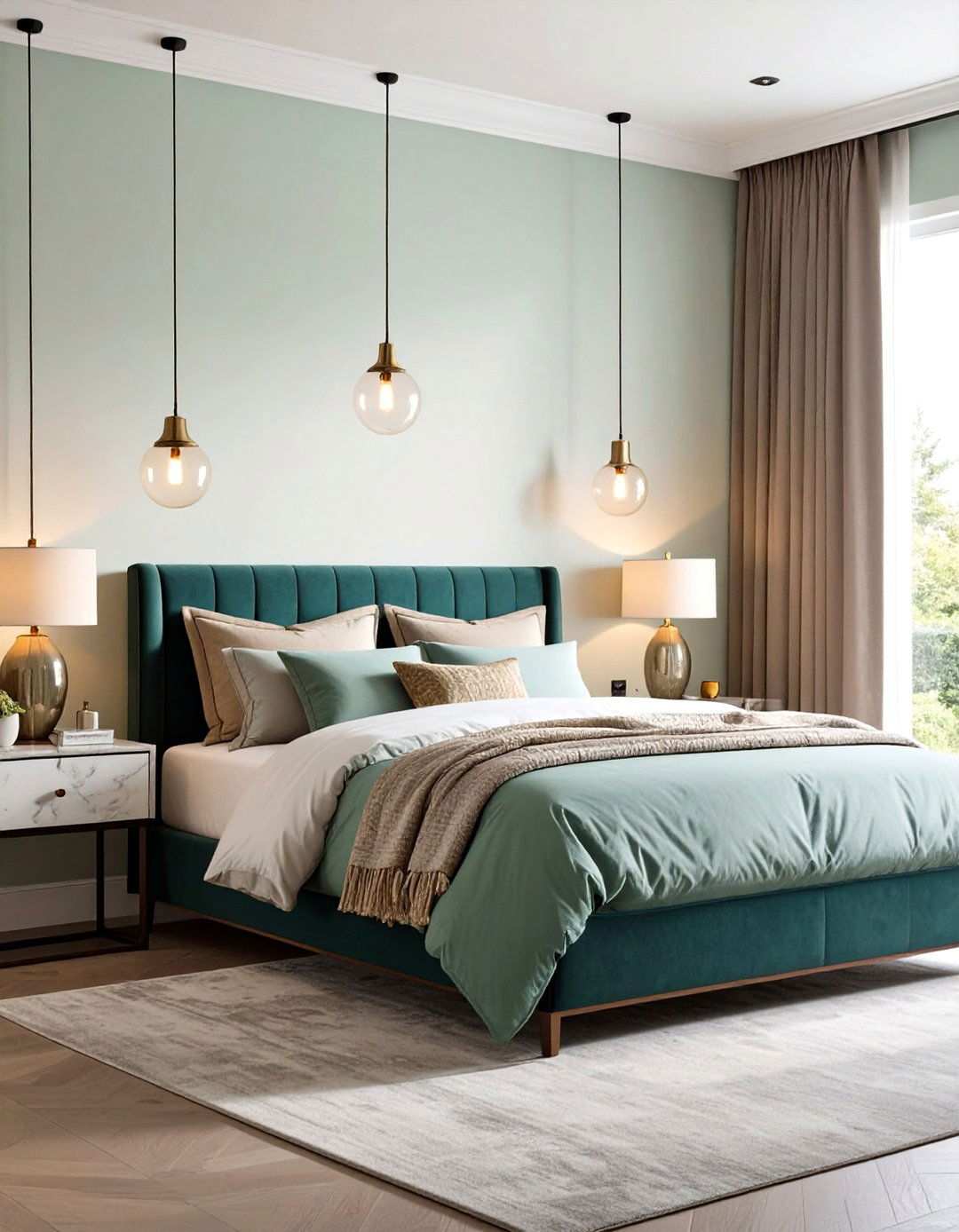 Bedside Pendant Bedroom Lighting as Nightstand Alternatives - 20 Bedroom Lighting Ideas