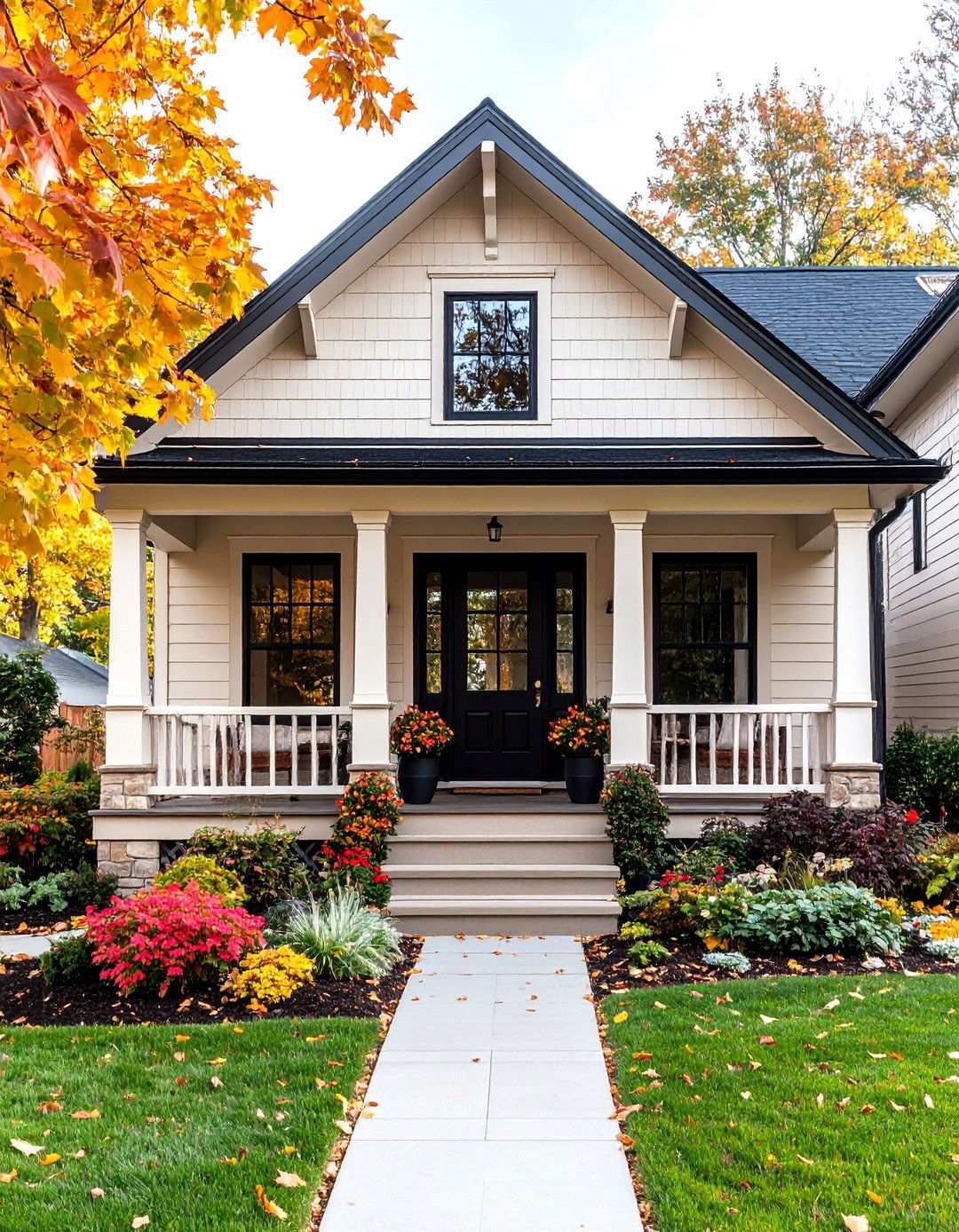 Beige and Black Craftsman Bungalow Update - 20 beige and black house exterior ideas