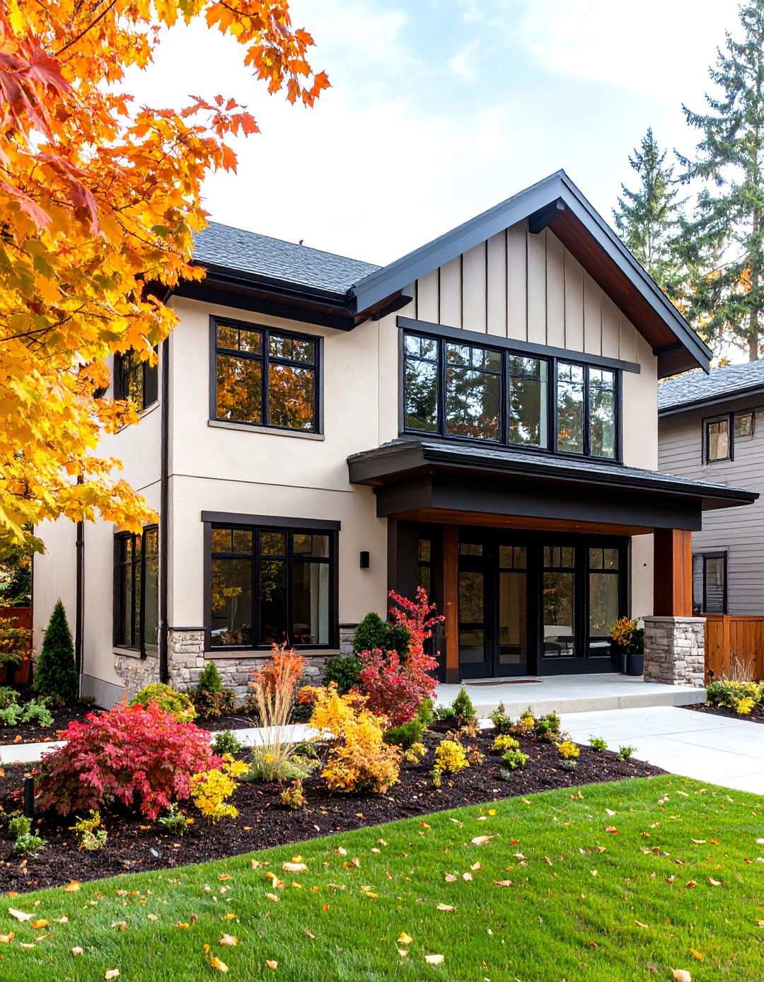 Beige and Black Industrial Loft Style - 20 beige and black house exterior ideas