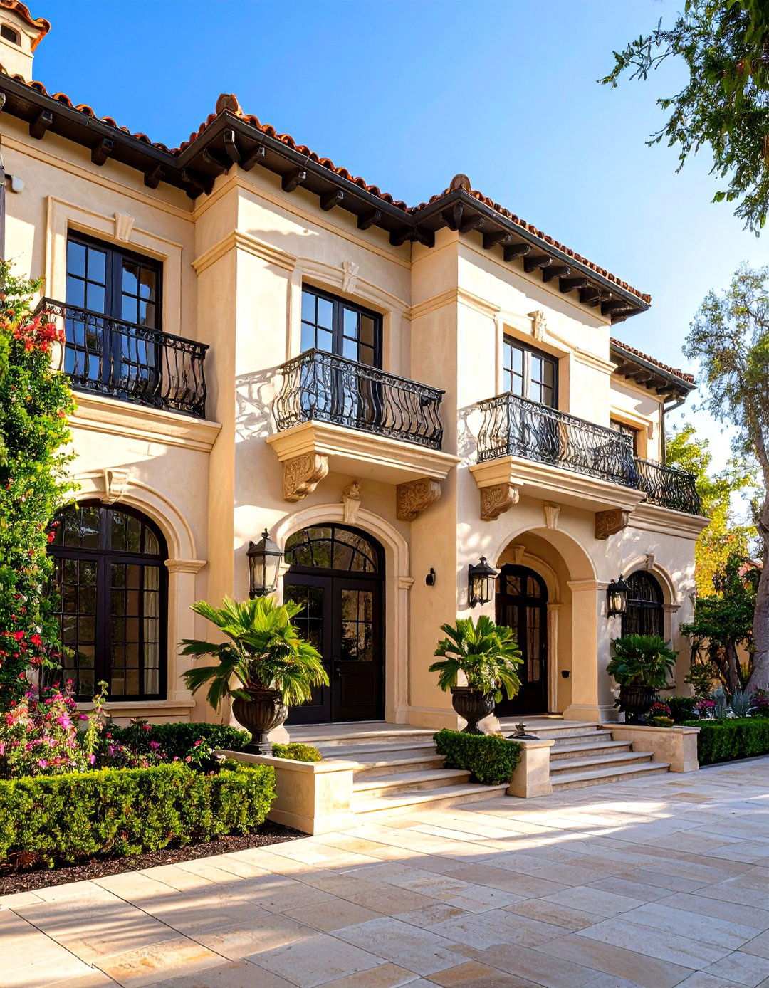 Beige and Black Mediterranean Revival - 20 beige and black house exterior ideas