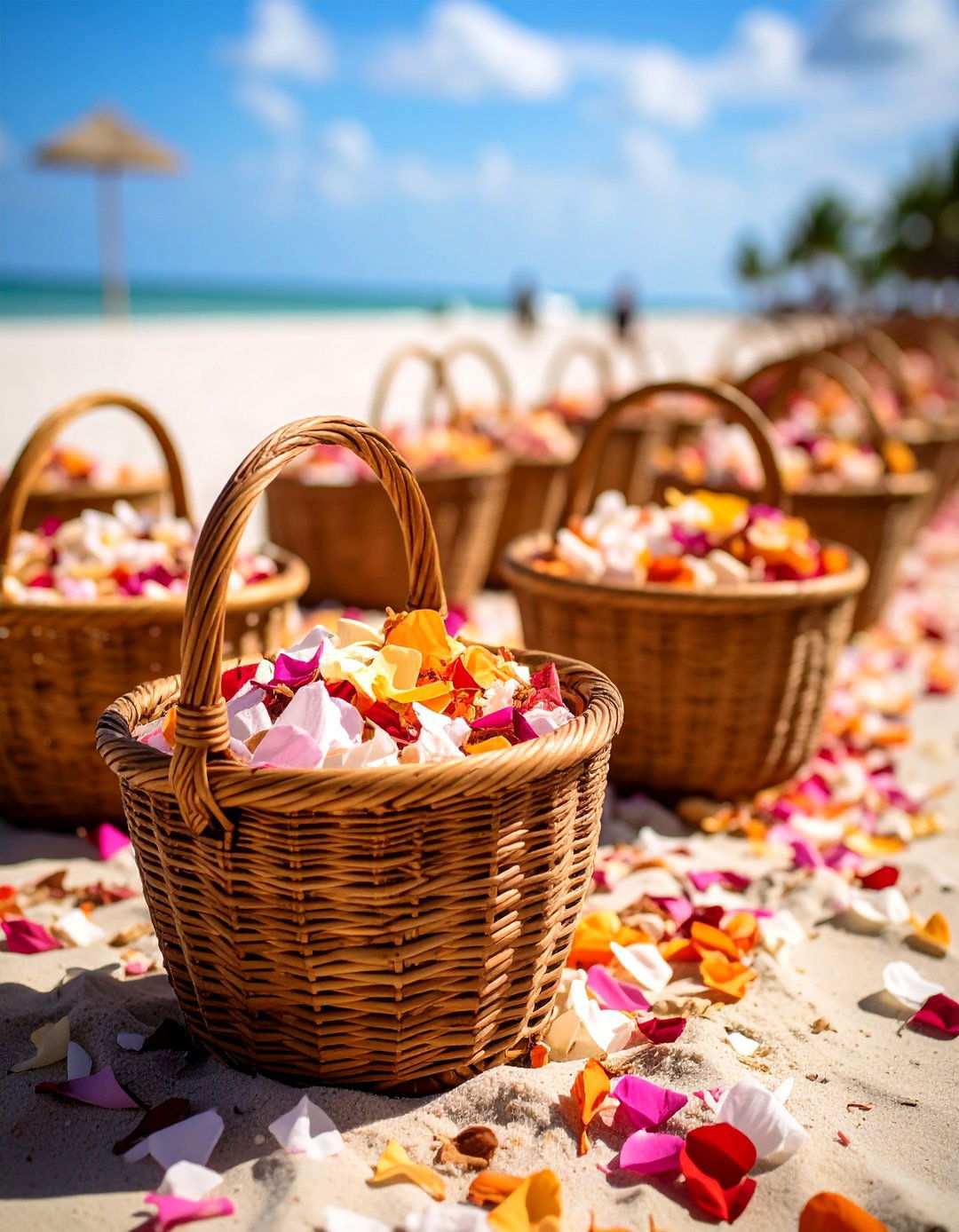 Biodegradable Petal Confetti for Eco Friendly Beach Wedding Exits - 20 Beach Wedding Ideas