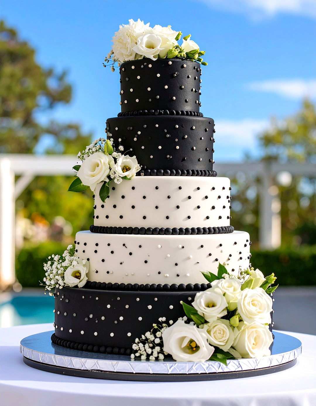Black and White Wedding Cake as Edible Art - 20 Black and White Wedding Ideas
