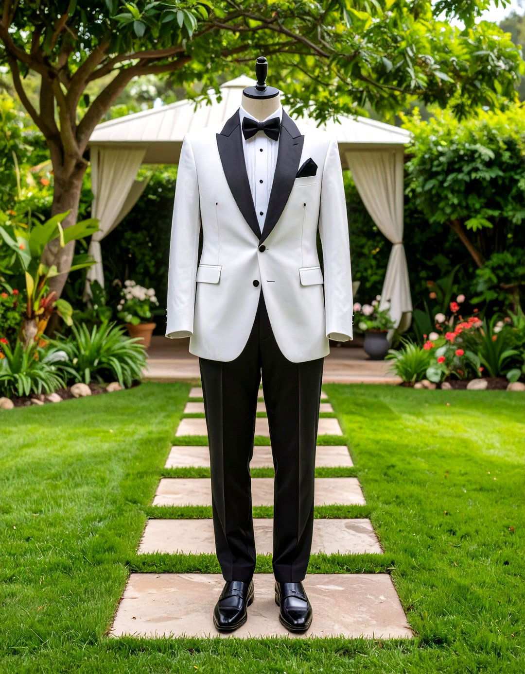 Black and White Wedding Groom Style Ivory Dinner Jackets - 20 Black and White Wedding Ideas