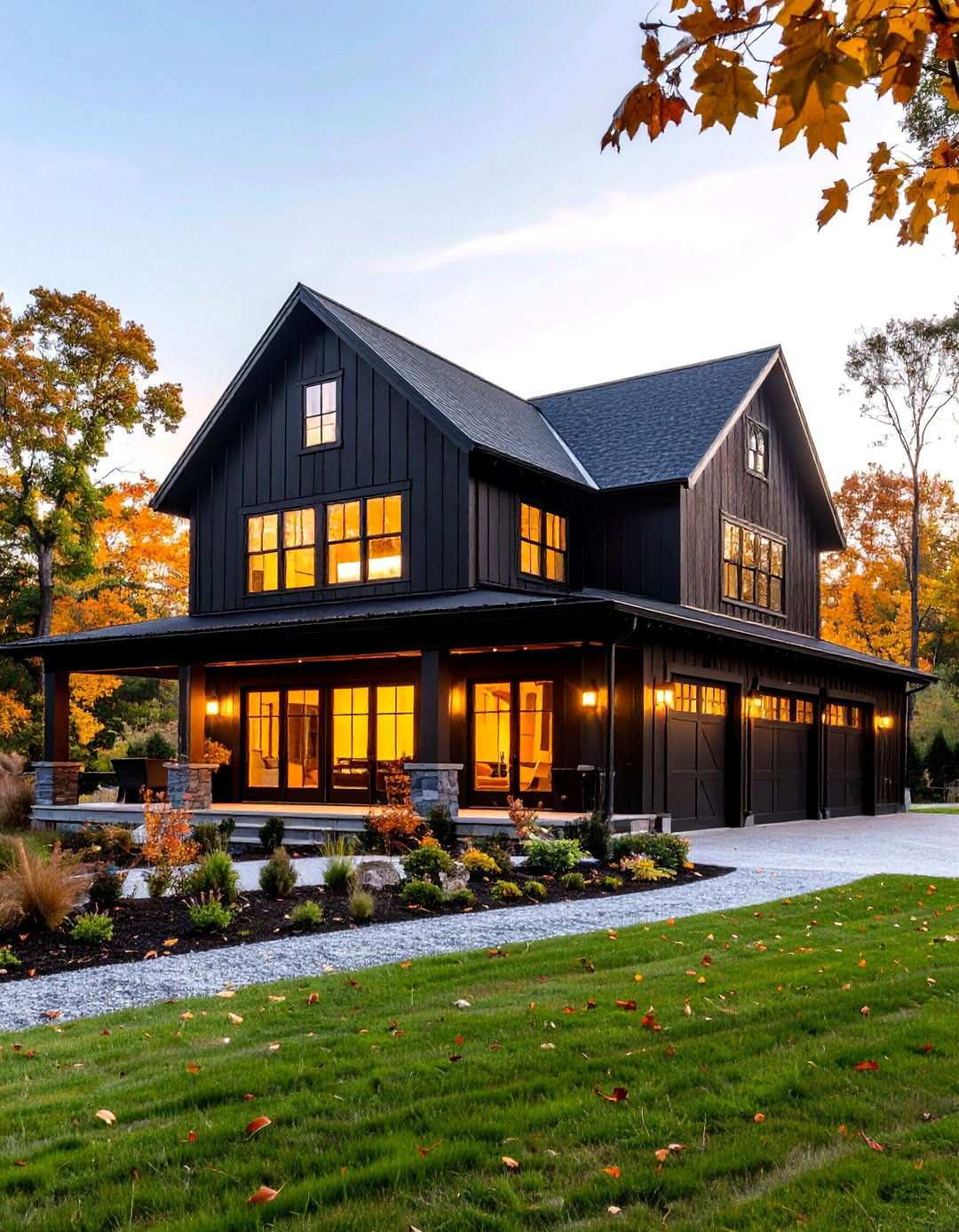 Black Barn Style Black and White House Exterior - 20 Black and White House Exterior Ideas