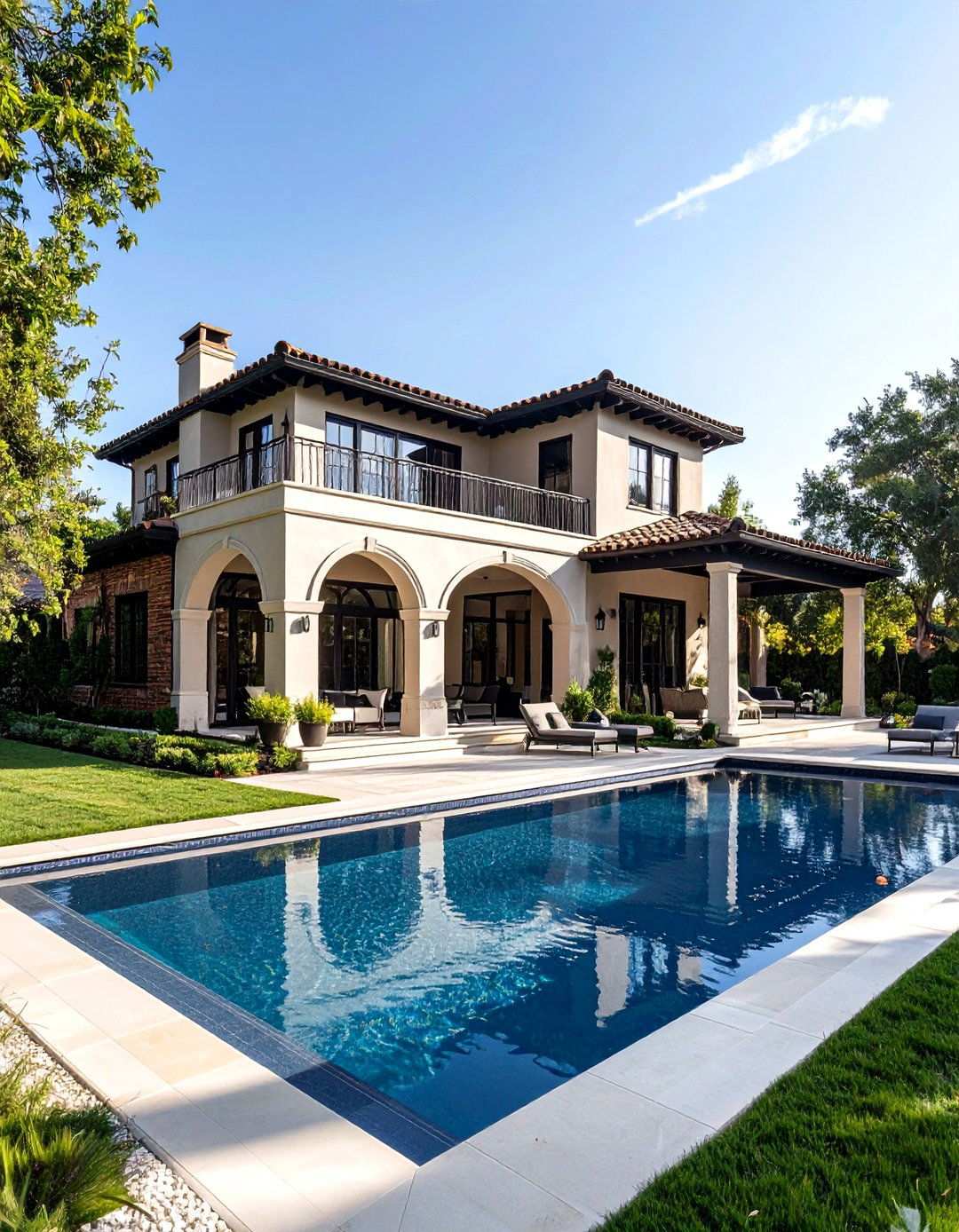 Black Brick Mediterranean House with Outdoor Living Integration - 20 Black Brick House Exteriors