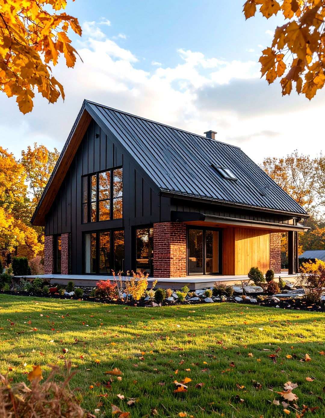 Black Brick Modern Barn Style House with Agricultural Character - 20 Black Brick House Exteriors