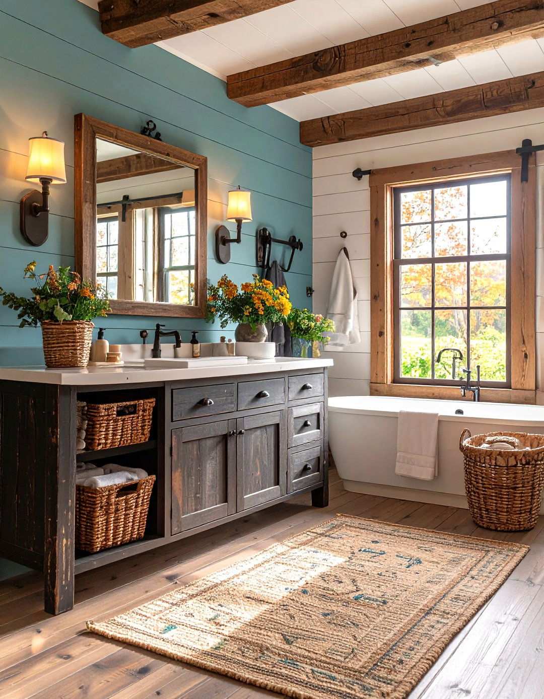 Black Cabinet Farmhouse Bathroom Style - 20 bathroom with black cabinets ideas