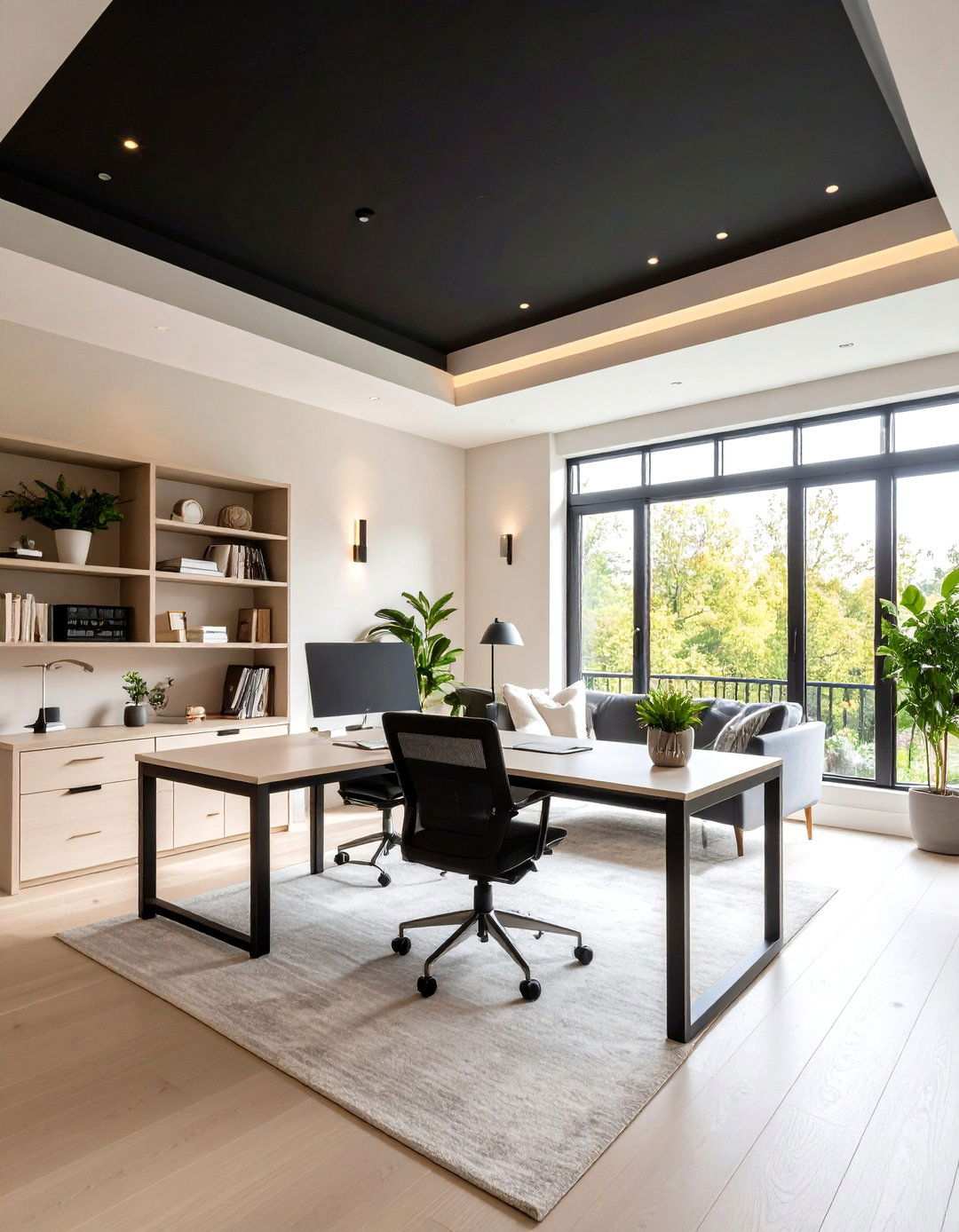 Black Ceiling to Visually Heighten Small Rooms - 20 Black Ceiling Design Ideas