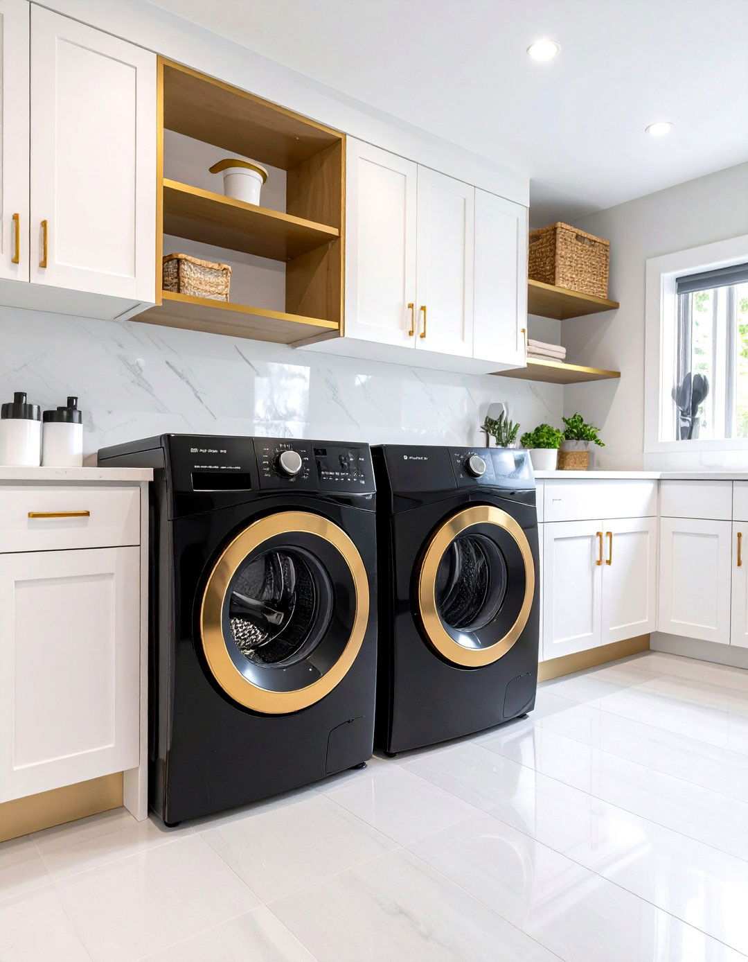 Black Laundry Room Appliances Integration - 20 black laundry room ideas