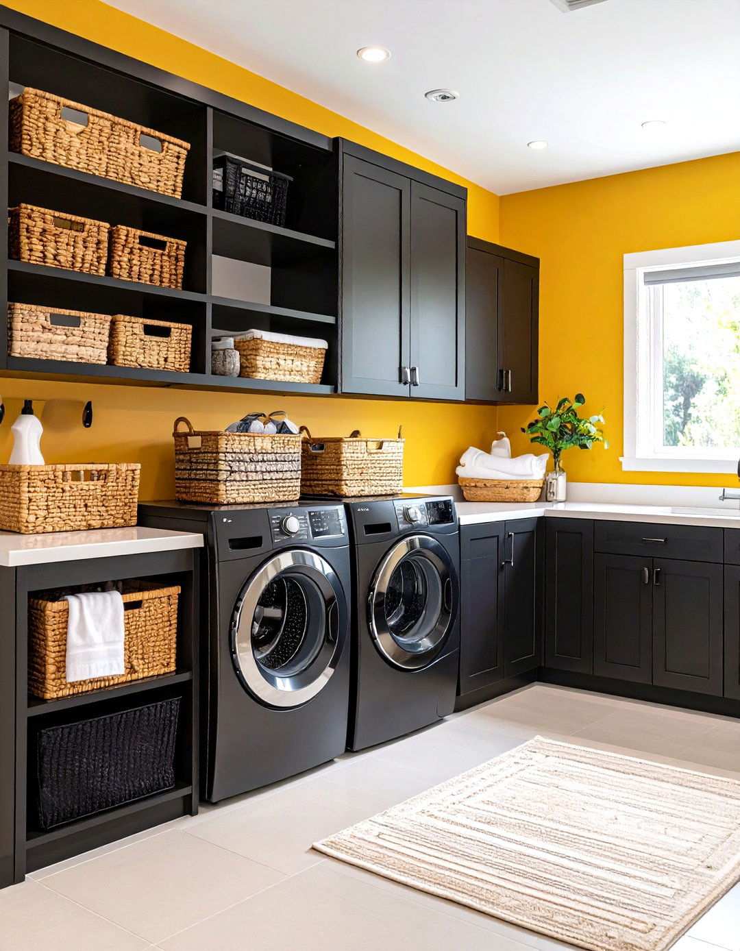 Black Laundry Room Storage Solutions - 20 black laundry room ideas