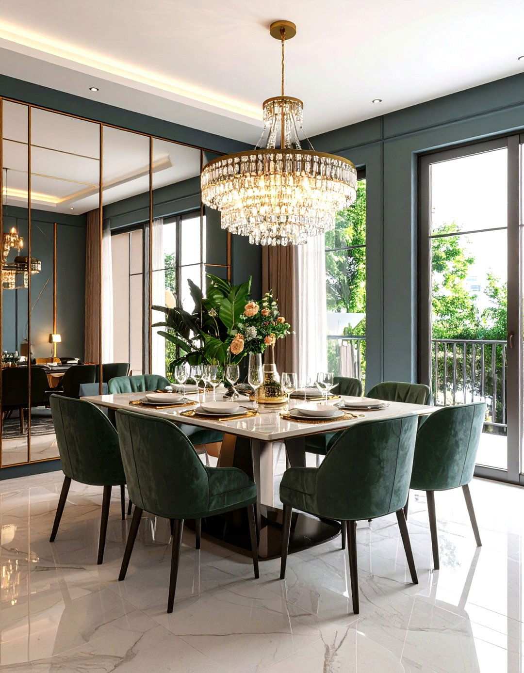 Black Mirror Panel Black Accent Wall Dining Room - 20 Black Accent Wall Dining Room Ideas