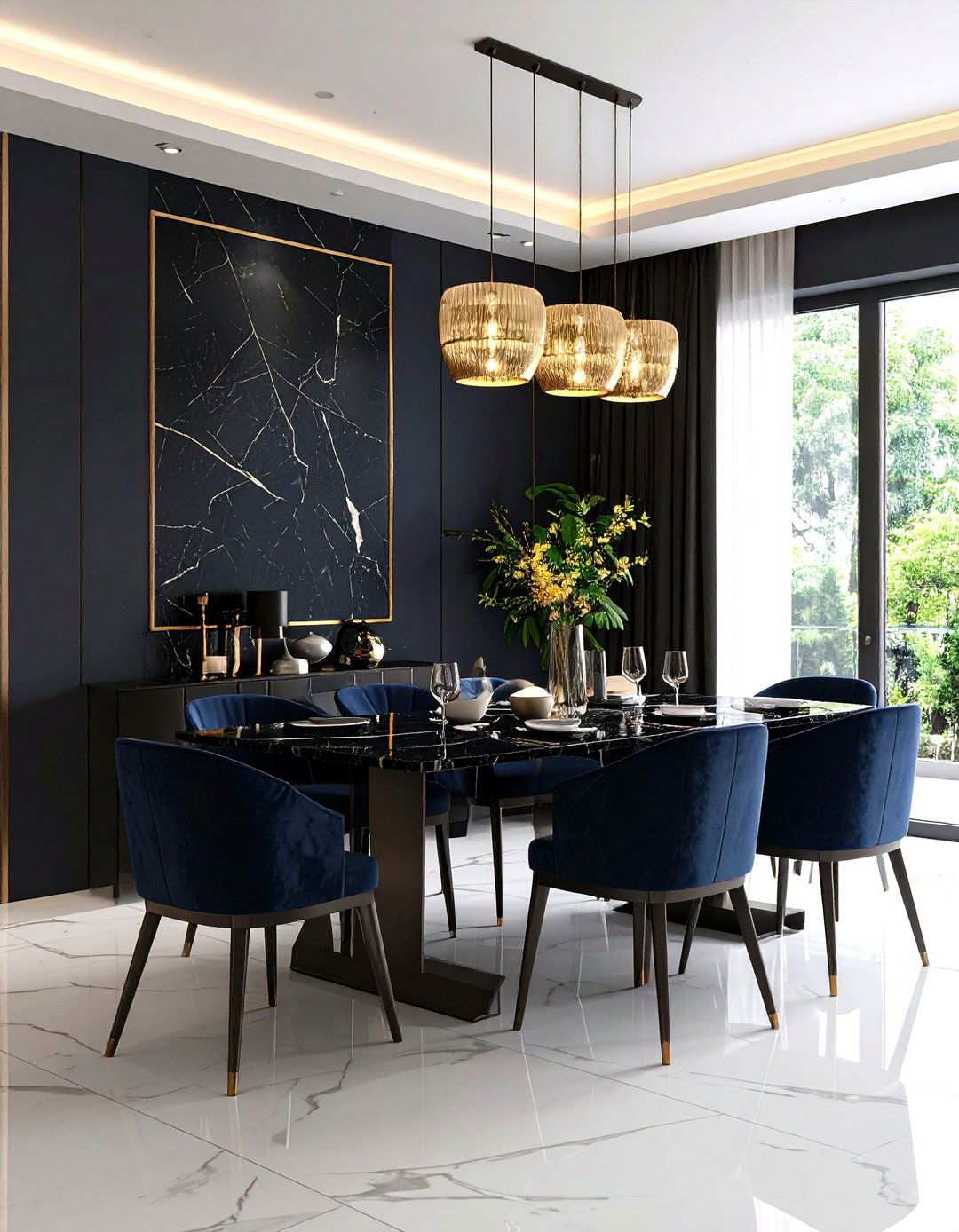 Black Venetian Plaster Black Accent Wall Dining Room - 20 Black Accent Wall Dining Room Ideas