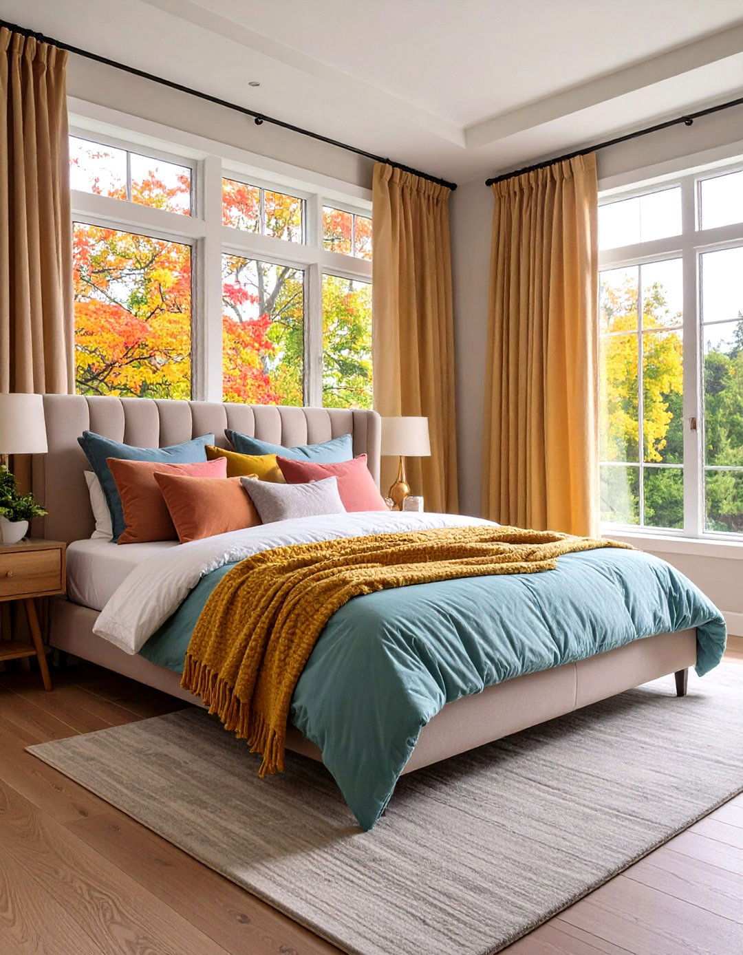 Bold Bed Under Window Bedroom - 20 Bedroom Layout Ideas