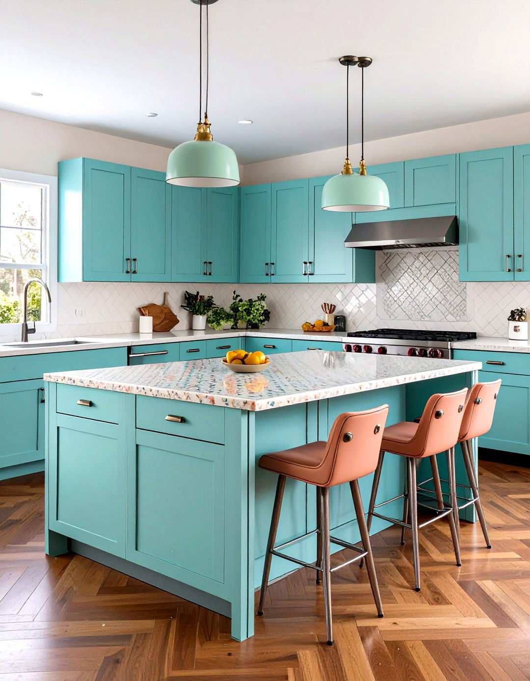 Boomerang Pattern Formica Countertops - 20 1950s Kitchen Ideas