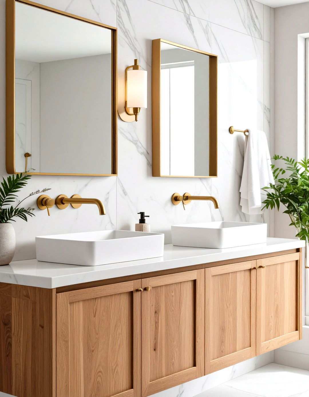 Brass and Bronze Fixture Collections - 20 Art Deco Bathroom Ideas