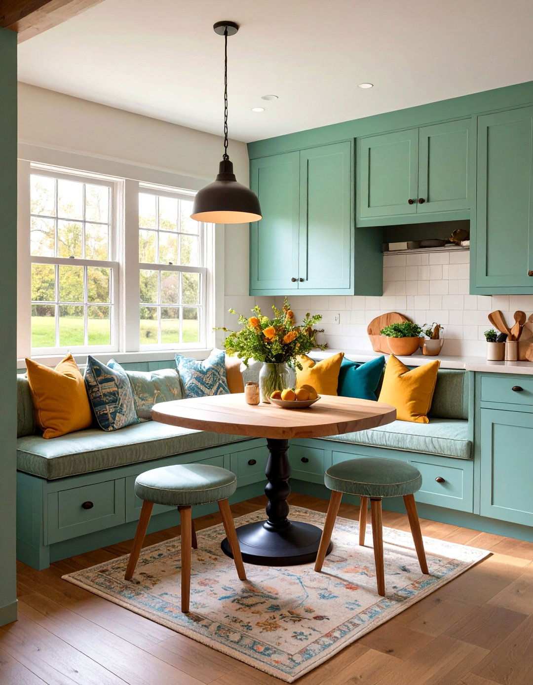 Breakfast Nook Corner in a Barndominium Kitchen - 20 Barndominium Kitchen Ideas