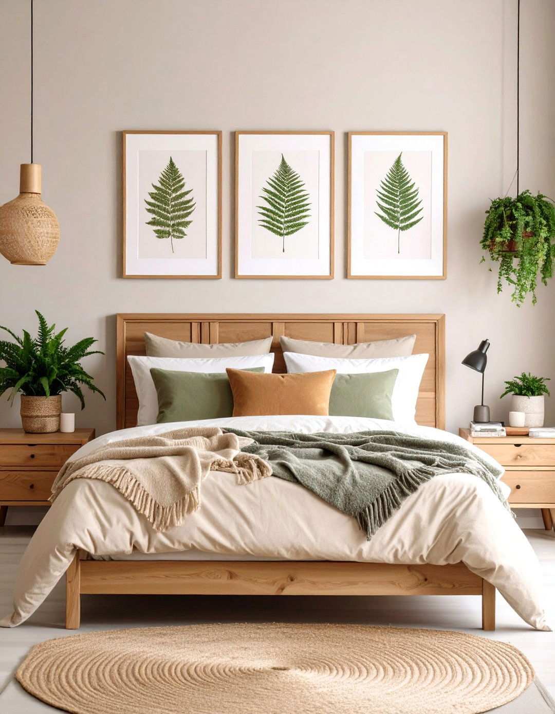 Bring in Botanical Prints for Subtle Pattern - 20 Beige Bedroom Ideas
