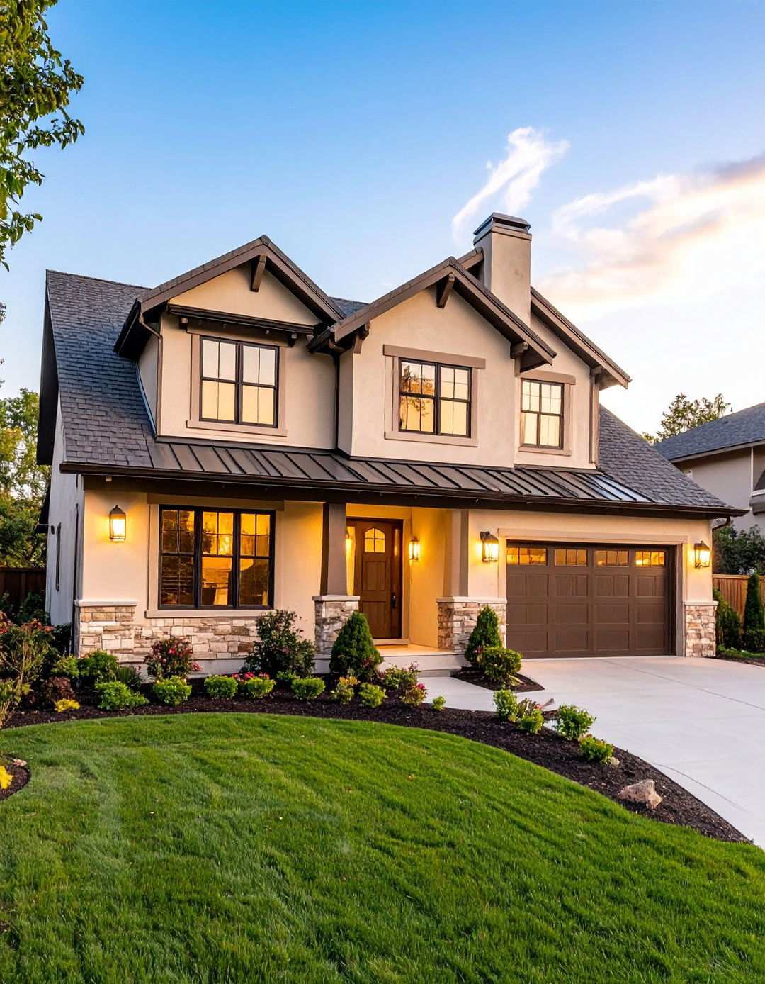 Bronze and Dark Metal Accents - 20 1980s House Exterior Ideas