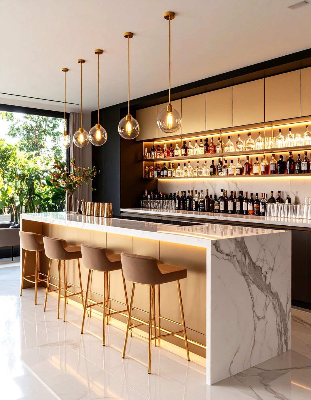 Built In Home Bar Entertaining Kitchen - 20 70s Kitchen Ideas