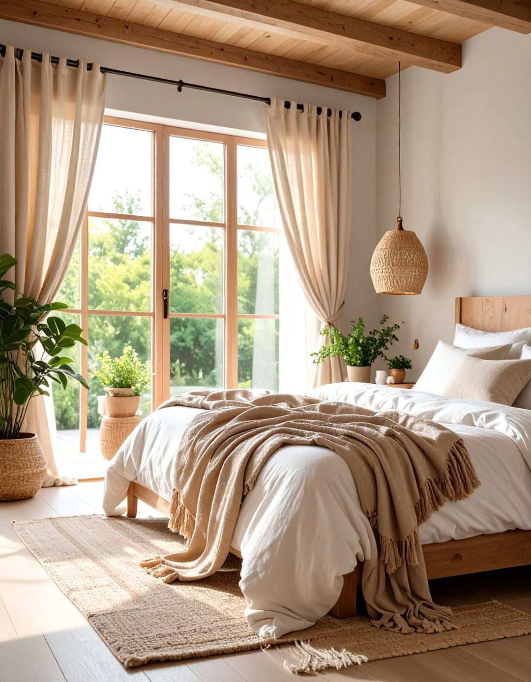 Casual Tie Top Curtains - 20 Bedroom Curtain Ideas