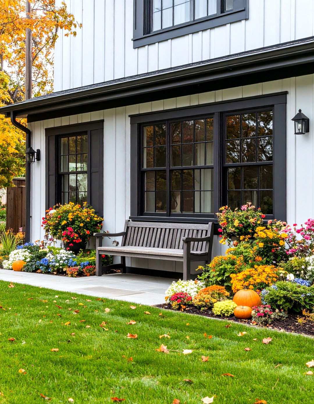 Cedar Trim Outlines Black Windows with Crisp Geometry - 20 Black House With Cedar Accents