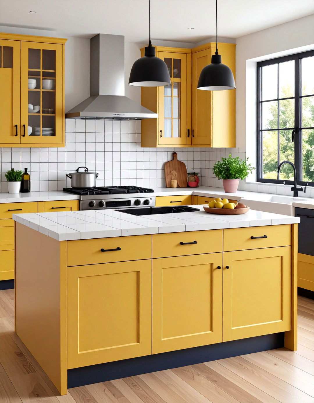 Ceramic Tile Kitchen Countertops with Grout Lines - 20 1980s Kitchen Ideas