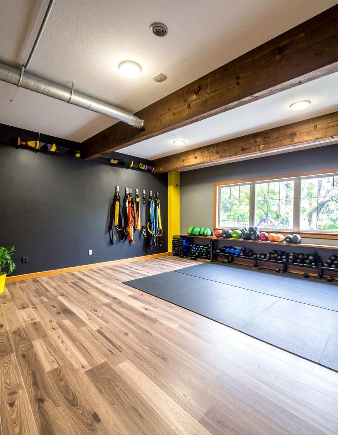 Chalkboard or Whiteboard Wall Tracks Basement Gym Progress - 20 Basement Gym Ideas