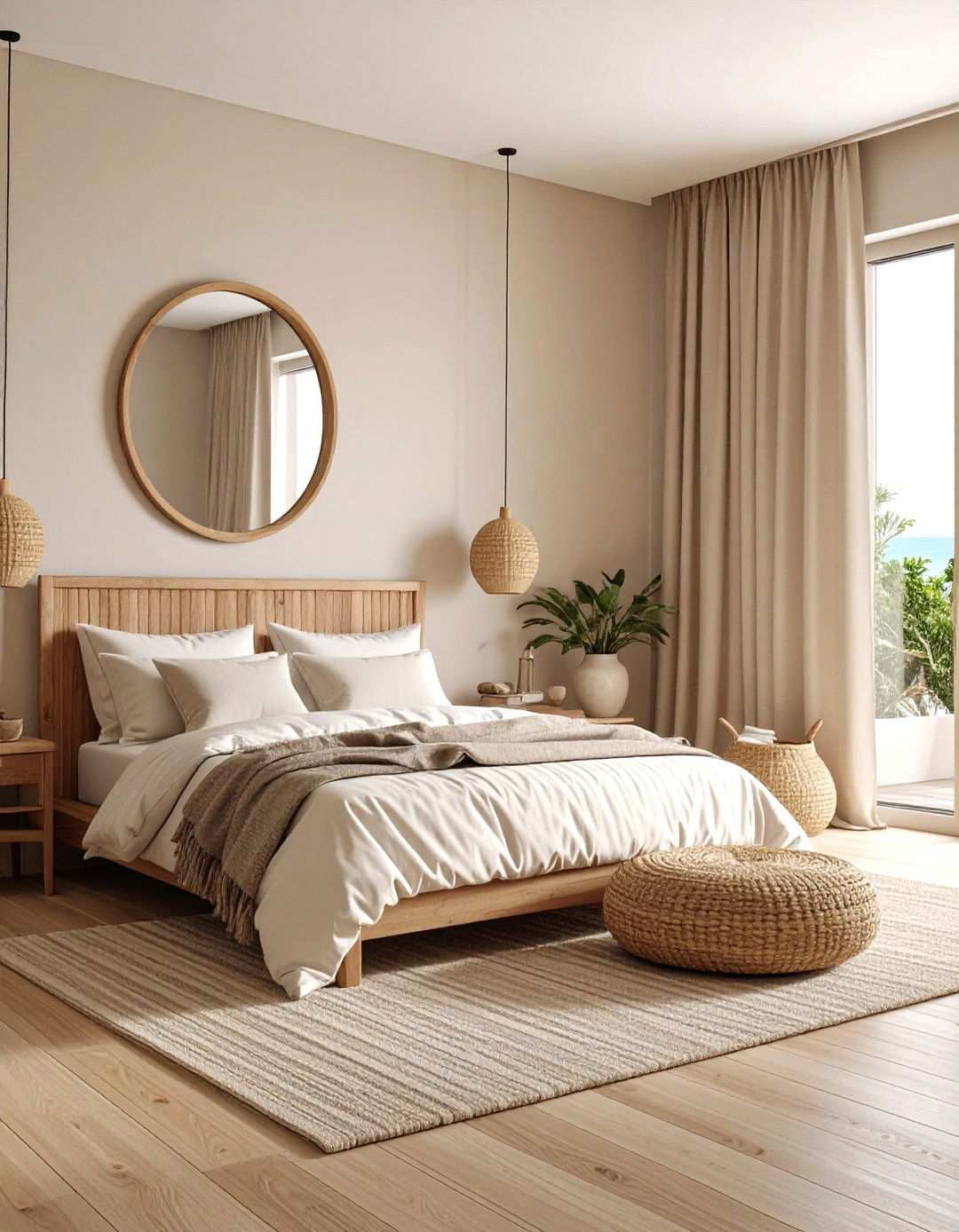 Channel Coastal Calm with Driftwood and Linen - 20 Beige Bedroom Ideas