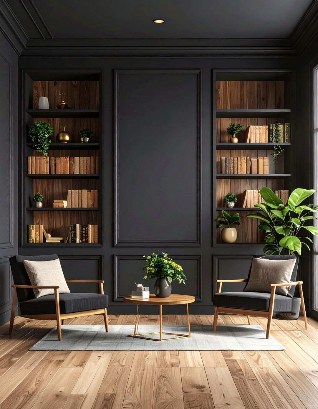 Charcoal Black Accent Wall - 20 Accent Wall Colors