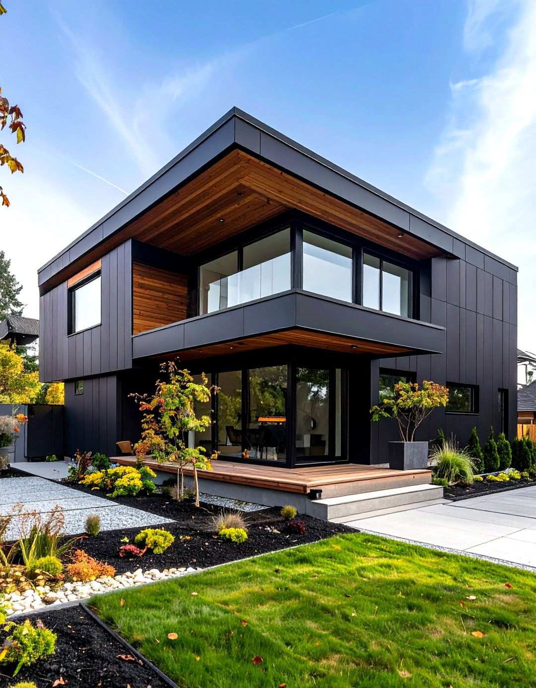 Charcoal Black on Heat Reflective Metal Siding - 20 Black House Exteriors & Paint Colors