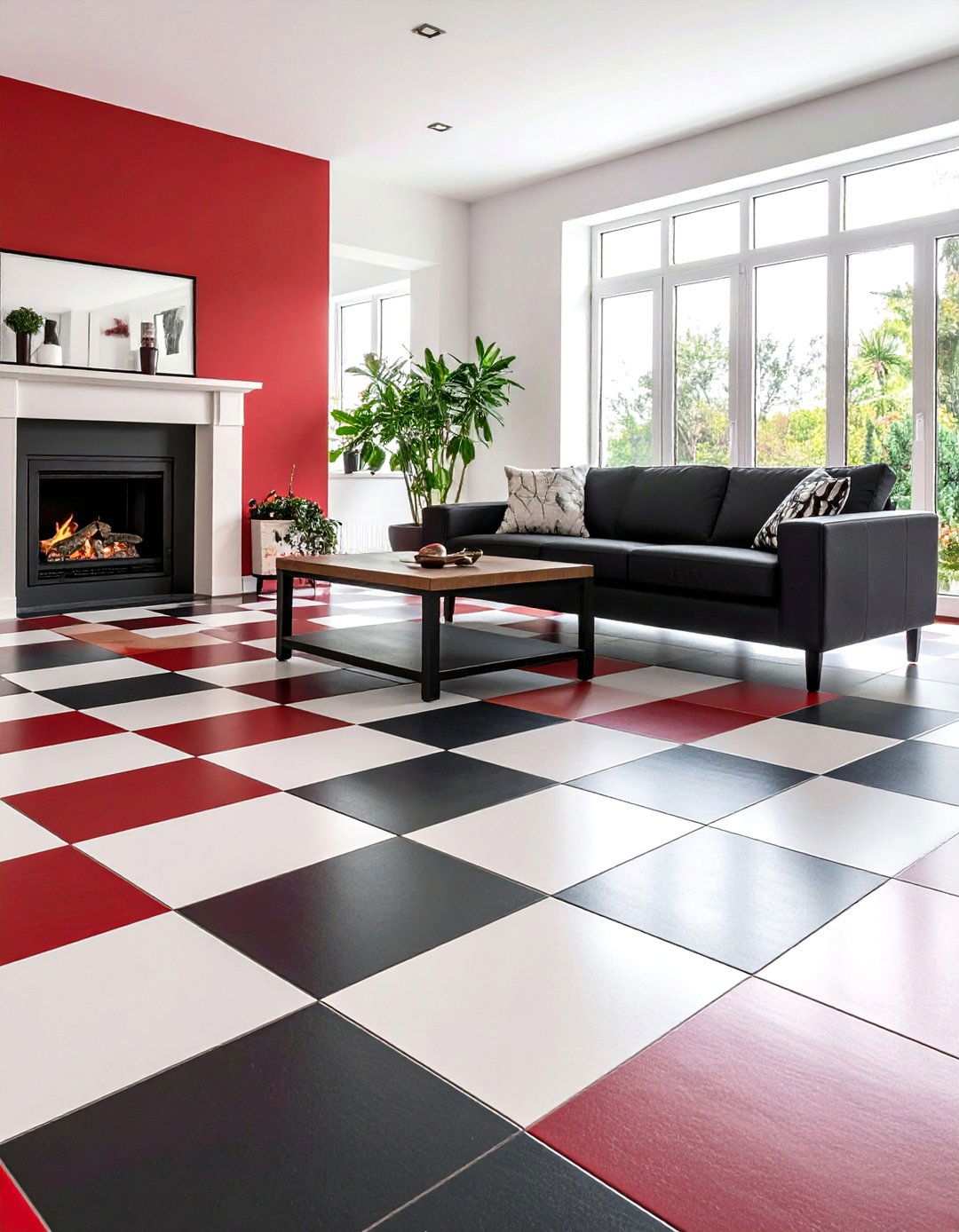 Checkerboard and Linoleum Floor Flair - 20 1950s Living Room Ideas