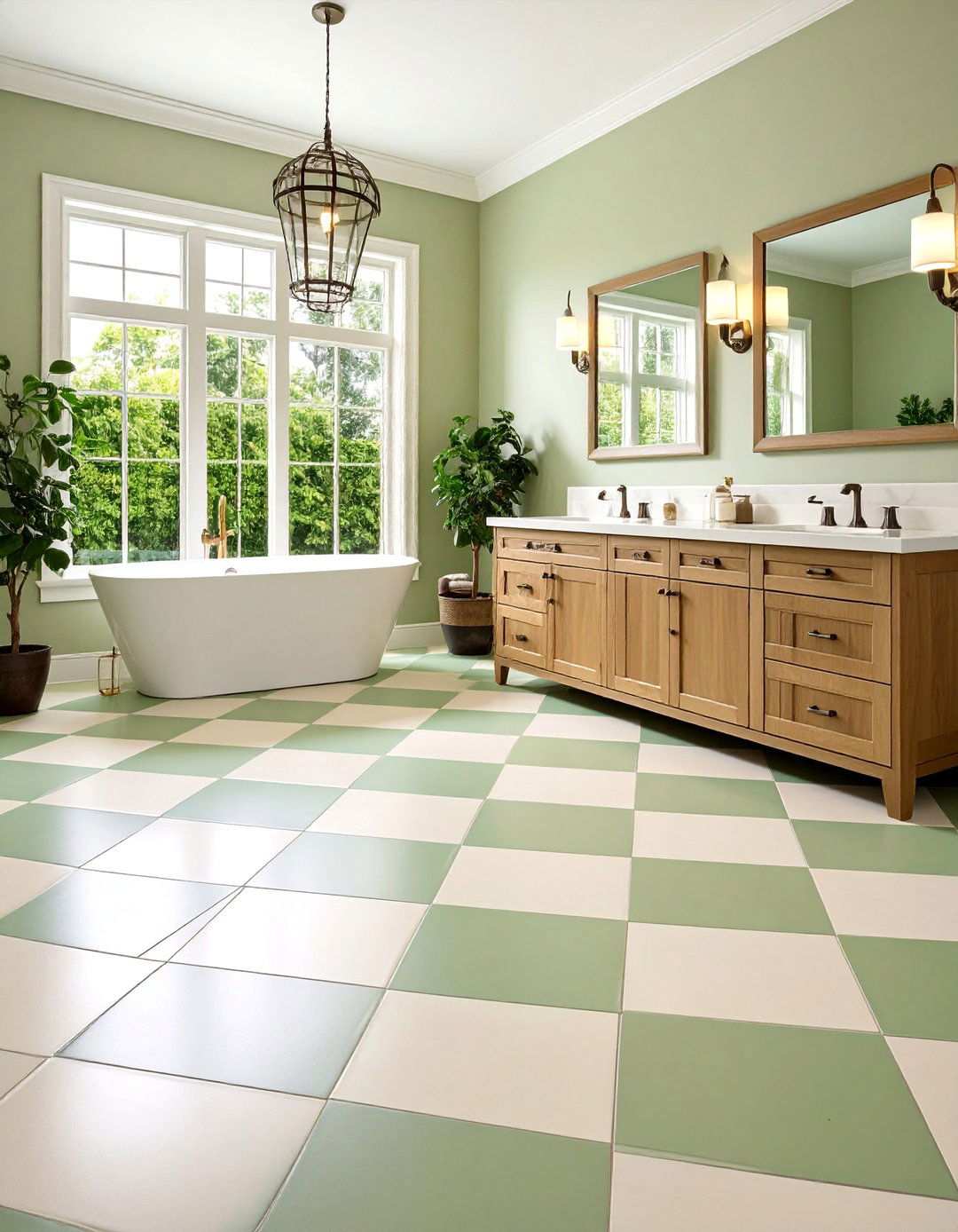 Checkerboard Patterns Return With Fresh Palettes - 20 Bathroom Tile Ideas
