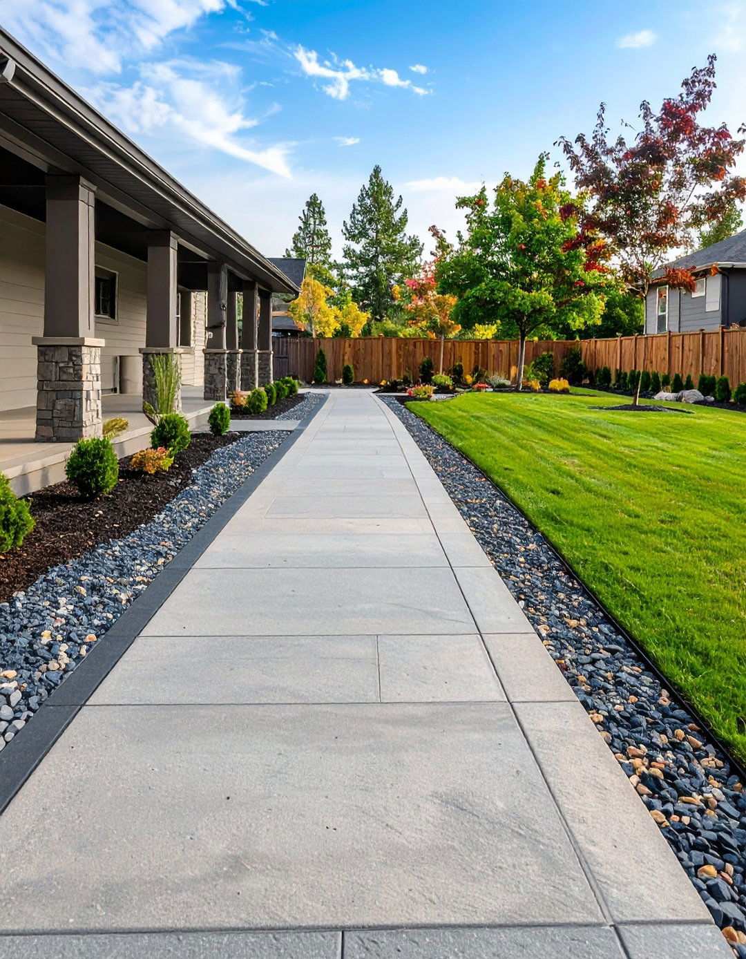 Chip Seal Asphalt Walkways with Textured Finish - 20 Asphalt Walkway Ideas