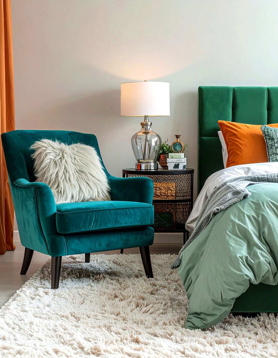 Chrome and Plastic Accent Bedroom Details - 20 70s Bedroom Decor Ideas