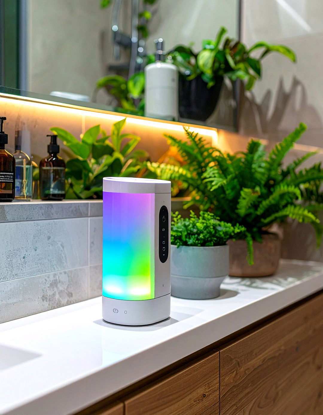 Chromotherapy Bathroom Lighting for Mood Uplift - 20 Bathroom Lighting Ideas