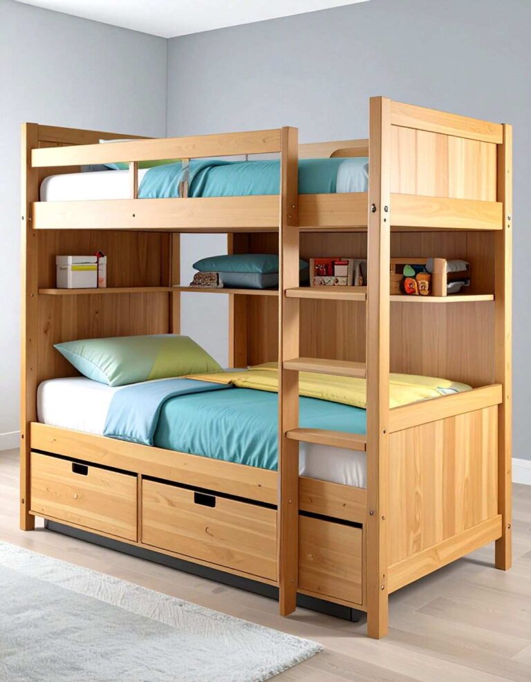 Classic Bunk Bed Configuration for Small Bedrooms - 20 2 Beds in One Small Room Ideas
