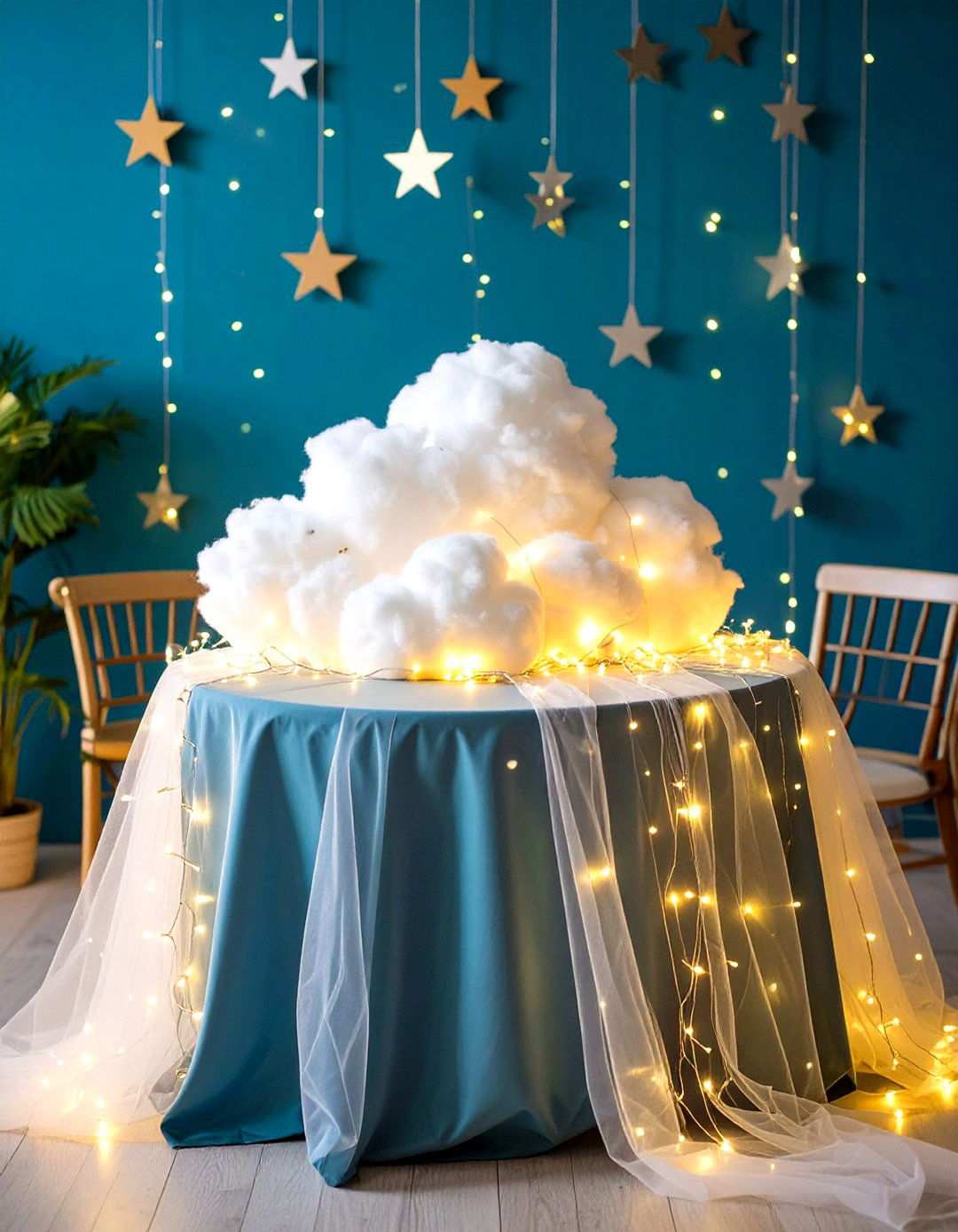 Cloud and Stars Baby Shower Centerpieces - 20 Baby Shower Centerpiece Ideas