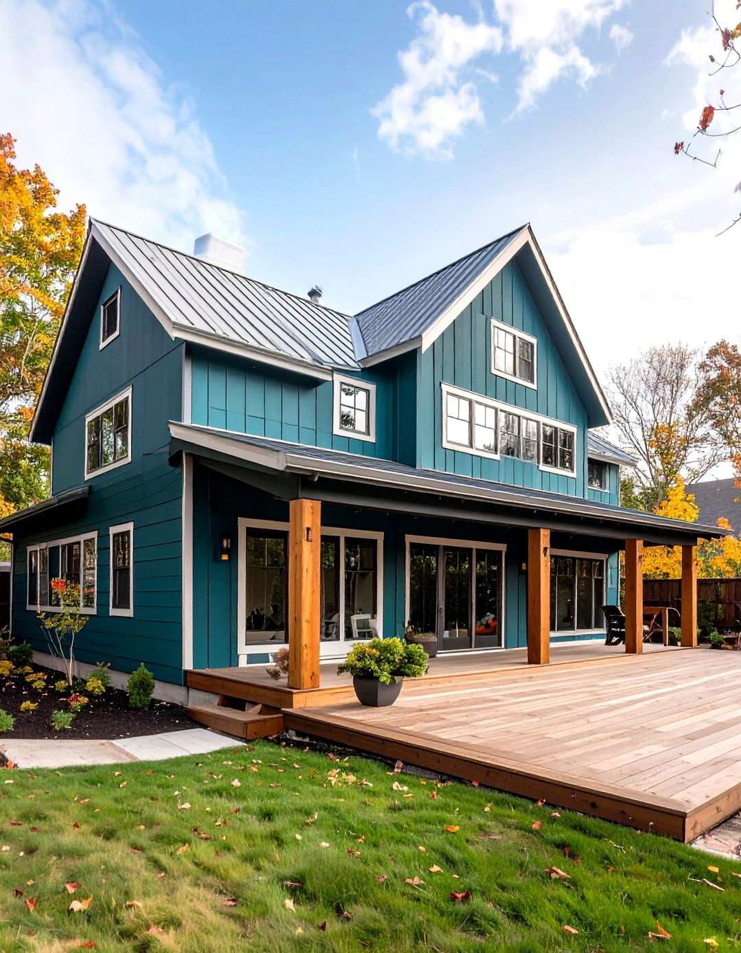 Coastal Teal Barndominium Pop - 20 Barndominium Exterior Ideas