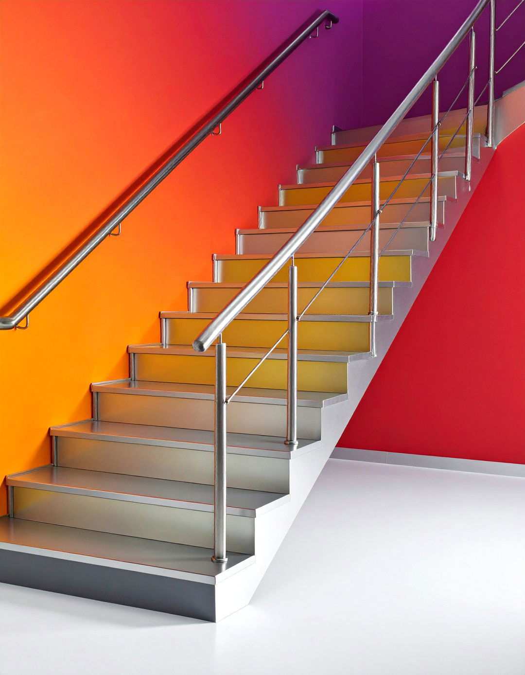 Code Friendly Wide Tread Basement Stairs - 20 Basement Stair Ideas