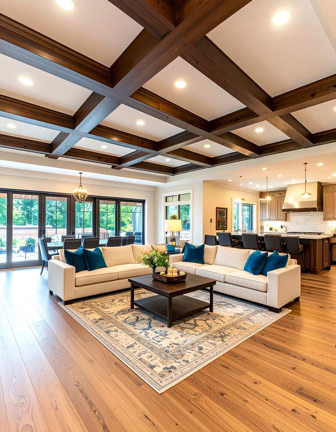 Coffered Basement Ceilings for Architectural Elegance - 20 Basement Ceiling Ideas
