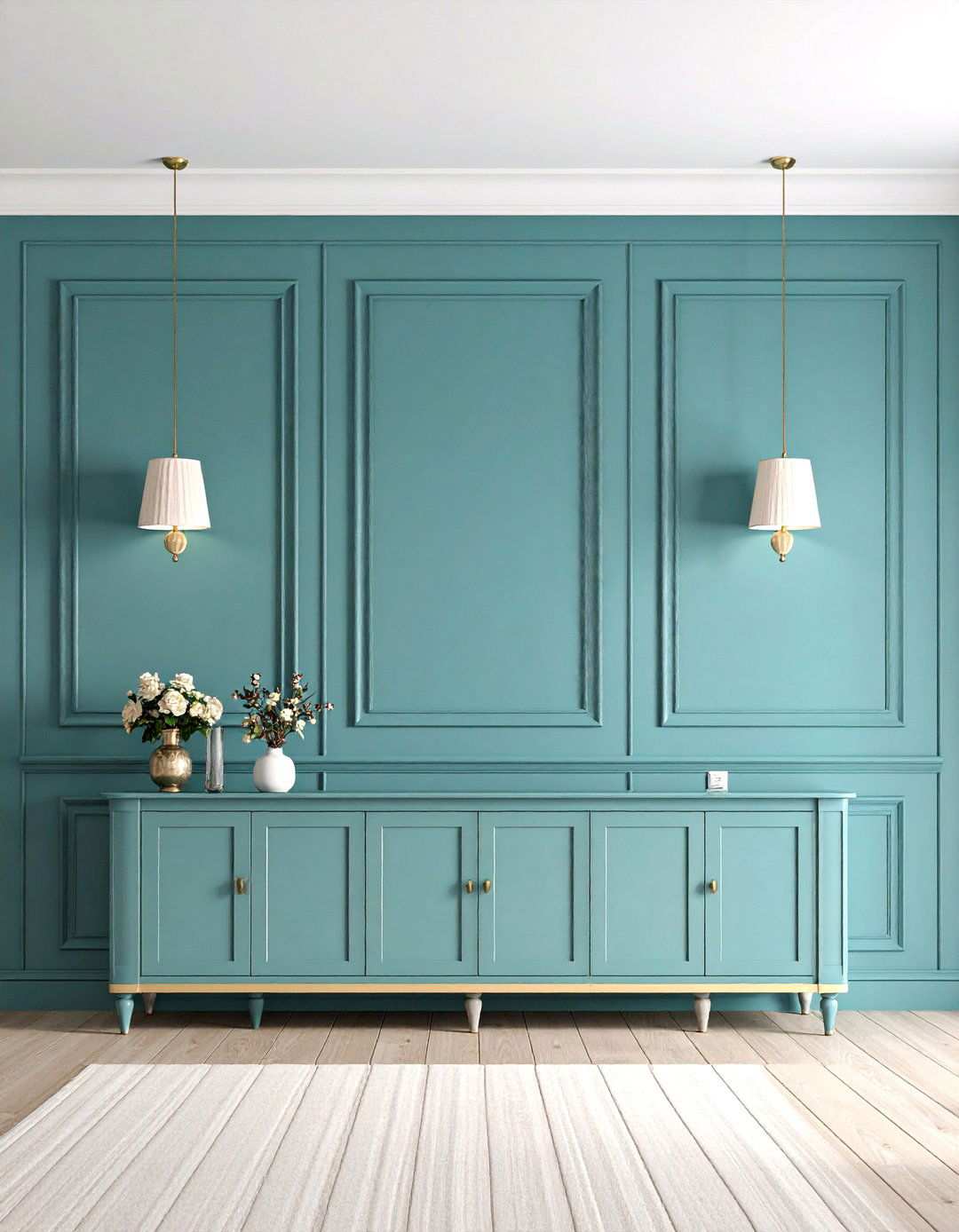 Color Drenched Monochrome Beadboard Room - 20 Beadboard Wall Ideas