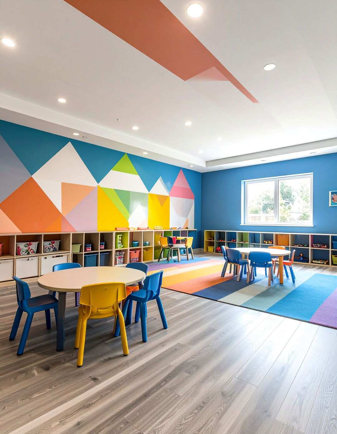 Colorful Basement Playroom Mood Enhancement - 20 Basement Playroom Ideas