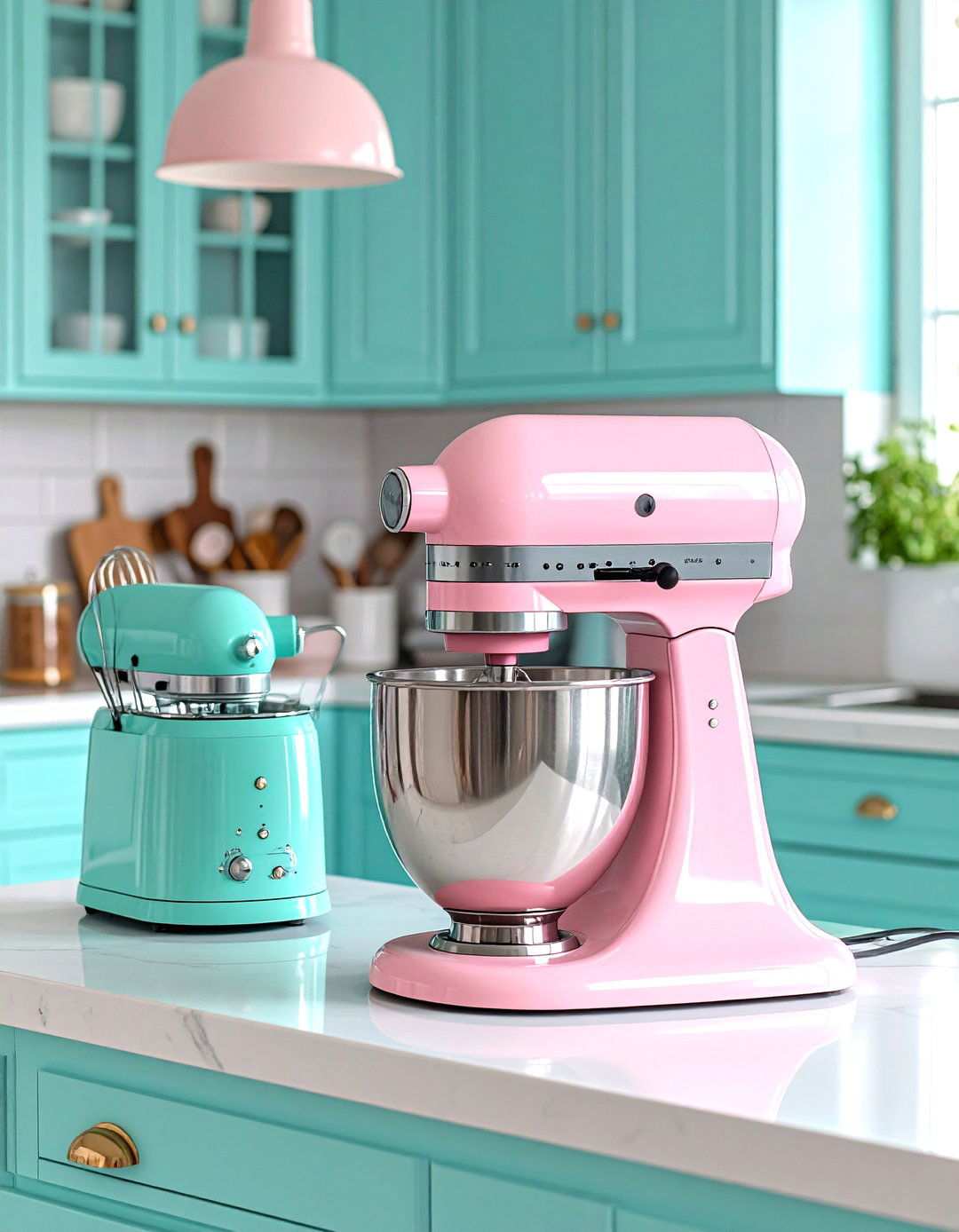 Colorful Small Appliances and Accessories - 20 1950s Kitchen Ideas