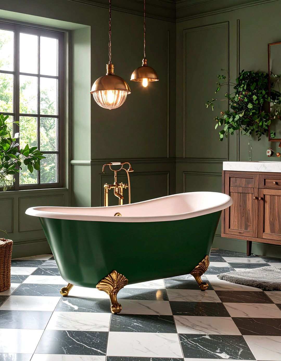 Colour Drenched Claw Foot Bathtub Comeback - 20 Bathtub Ideas