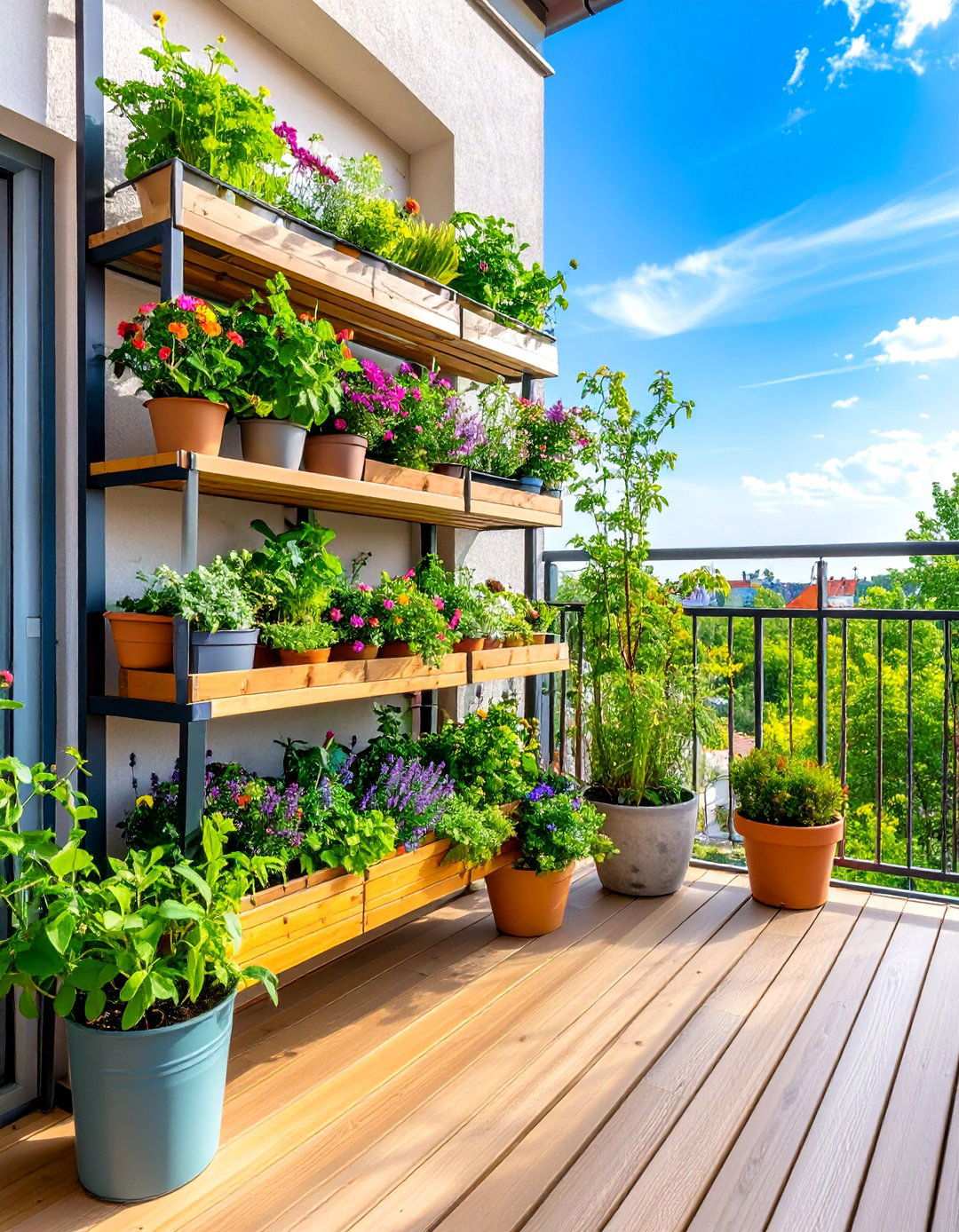 Compact Balcony Garden for Small Spaces - 20 Balcony Garden Ideas