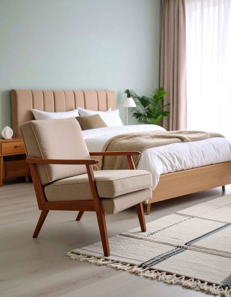 Compact Slipper Bedroom Chair for Small Spaces - 20 Bedroom Chair Ideas