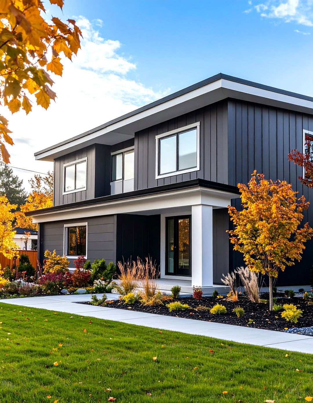 Contemporary Black Metal Siding Black and White House Exterior - 20 Black and White House Exterior Ideas