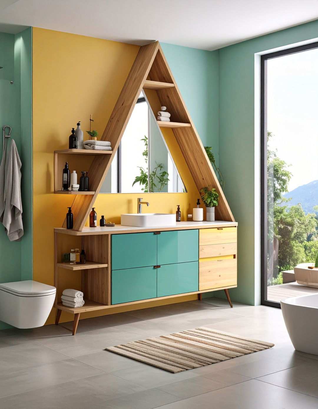 Corner Cabinet Captures Dead Space - 20 Bathroom Furniture Ideas